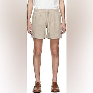 COMMAS Beige Linen Lounge Shorts
